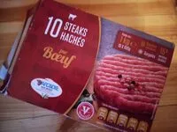 Mängden socker i 10 steaks hachés pur bœuf
