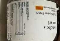 Mängden socker i Anchois au sel