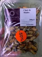 Mängden socker i Chair de moules PALAIS DES METS