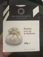 Mängden socker i Burrata avec lait de bufflonne