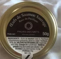 Mängden socker i Oeufs de saumon sauvage