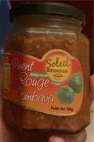 Mängden socker i Sauce Piment rouge combava