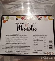 Mängden socker i Mélange exotique MANOLA