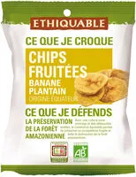 Mängden socker i Chips Fruitées Banane Plantain