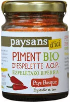 Mängden socker i Piment d'Espelette AOP Bio