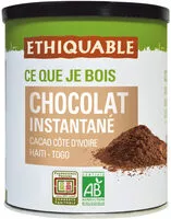 Mängden socker i Chocolat en poudre instantané