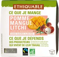 Mängden socker i Mangue Litchi bio Ethiquable