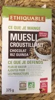Mängden socker i Muesli croustillant chocolat riz quinoa