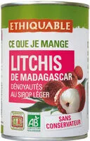 Mängden socker i Litchis de Madagascar dénoyautés au sirop léger