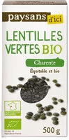 Mängden socker i Lentilles vertes bio
