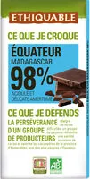 Mängden socker i Chocolat noir 98 % Équateur