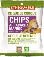 Mängden socker i Chips Arracacha Manioc Équitable et Bio