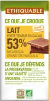 Mängden socker i Chocolat lait commerce équitable