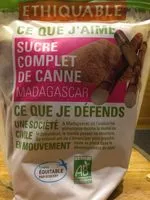 Mängden socker i Sucre complet de canne