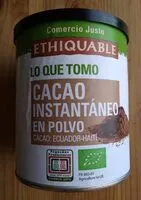 Mängden socker i Cacao instantáneo en polvo