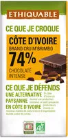 Mängden socker i Chocolat noir 74% Côte d'Ivoire