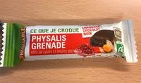Mängden socker i Barre Physalis Grenade pâte de datte et fruits séchés