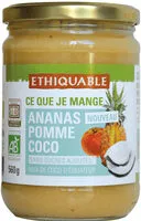 Mängden socker i Puree ananas pomme coco