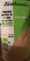 Mängden socker i Couscous complet de ble dur