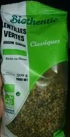 Mängden socker i Lentilles vertes