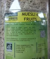 Mängden socker i Muesli 6 fruits