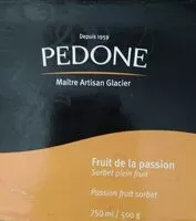 Mängden socker i Sorbet fruit de la passion