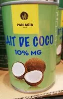 Mängden socker i Lait de coco 10% MG