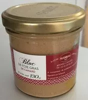 Mängden socker i Bloc de foie gras de canard