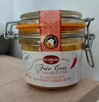 Mängden socker i Foie gras de canard entier du sud-ouest au piment d'espelette