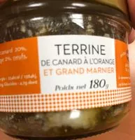 Mängden socker i Terrine de canard a l’orange et grand marnier
