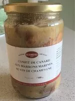 Mängden socker i Confit de canard aux marrons marinés au vin de champagne