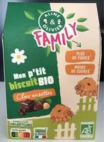Mängden socker i mon p'tit biscuit bio choco noisette