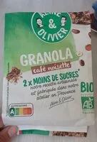 Mängden socker i Granola café noisette