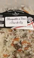 Mängden socker i Blanquette de veau et son duo de riz