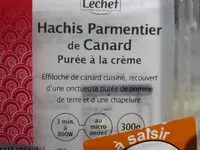 Mängden socker i Hachis parmentier de canard Purée à la crème
