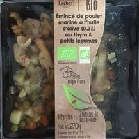 Mängden socker i Plat cuisiné bio poulet au thym & petits légumes Lechef