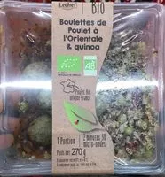 Mängden socker i boulettes de poulet à l'orientale et quinoa