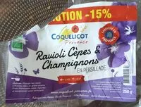 Mängden socker i Ravioli cèpes chapignons
