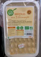 Mängden socker i Ravioles aux 3 Fromages Bio
