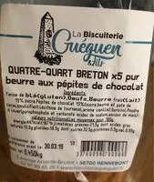 Mängden socker i Quatre-quart breton x5 pur beurre aux pepites de chocolat