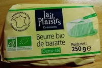 Mängden socker i Beurre bio de baratte Demi-sel