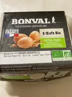 Mängden socker i BOITE DE 6 OEUFS EXTRA FRAIS FRANCAIS MOYEN