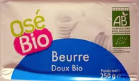 Mängden socker i Beurre Doux Bio