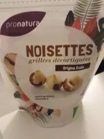Mängden socker i Noisettes grillées décortiquées