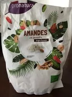 Mängden socker i Amandes en poudre