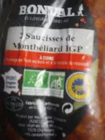 Mängden socker i Saucisse De Montbeliard Igp X2