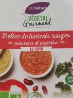 Mängden socker i Délice de haricots rouges poivron et paprika au lupin