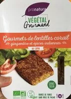 Mängden socker i Gourmets de Lentilles Corail Gingembre et épices Indiennes au Lupin
