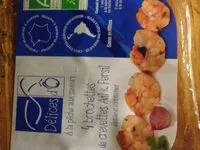 Mängden socker i Brochettes de crevettes bio sauce ail et persil