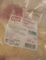 Mängden socker i Emmental râpé